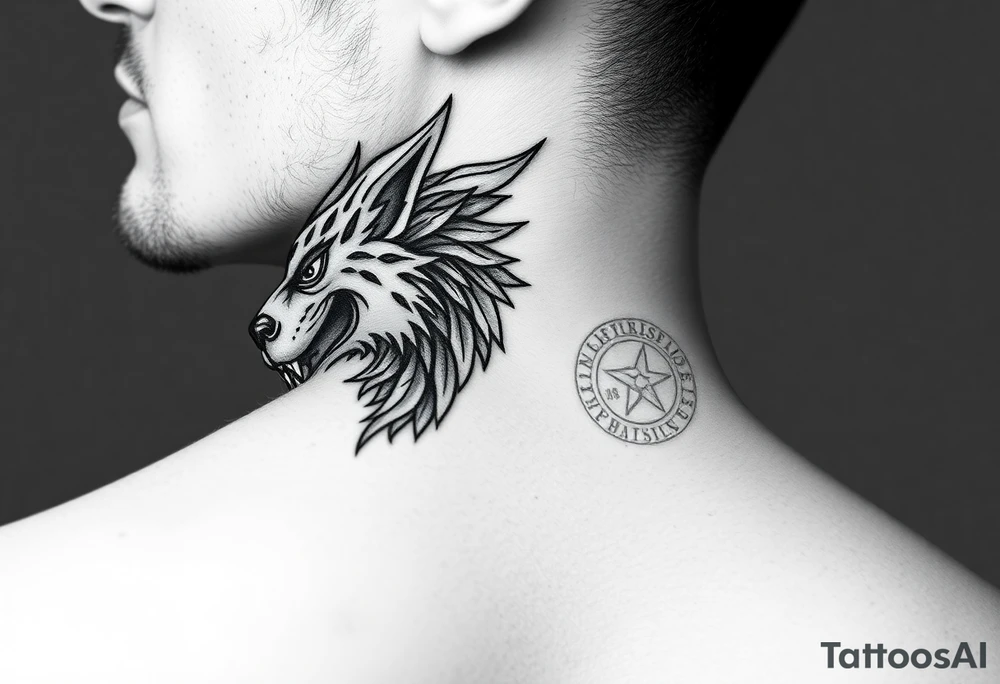 Unisex tattoo for side of neck tattoo idea