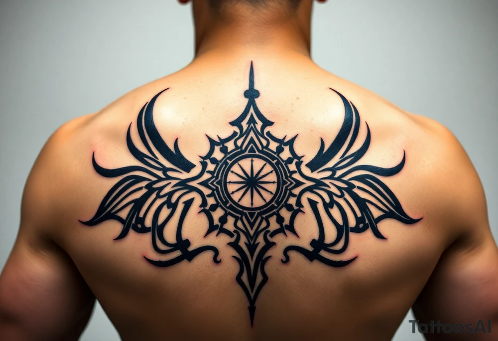 negative space tattoo inspired by the space and time tattoo idea
