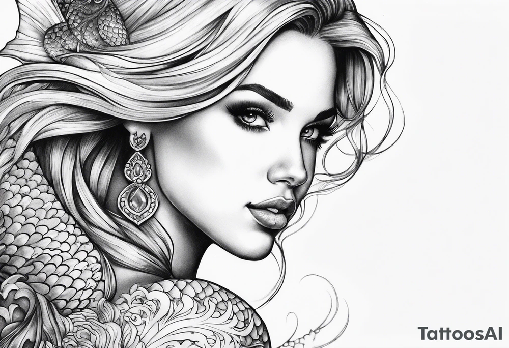 Mermaid tattoo idea