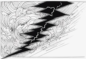 Dramatic Lightning Strike tattoo idea