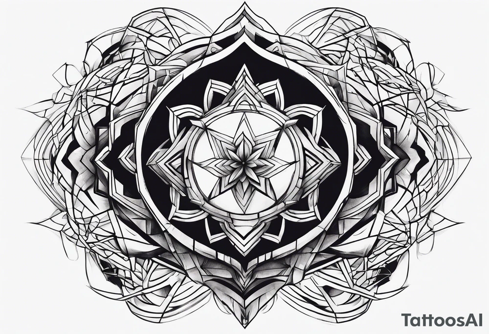 Abstract evil tattoo idea