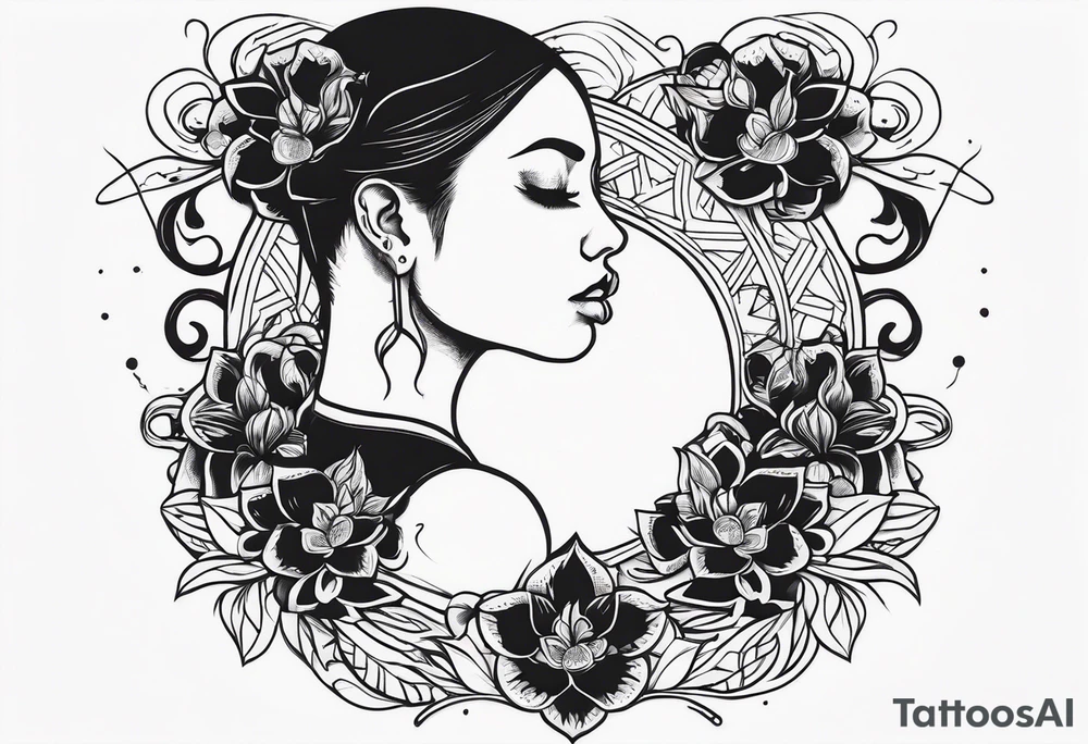 SORRY NOT SORRY under the neck tattoo idea