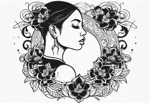 SORRY NOT SORRY under the neck tattoo idea