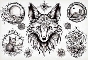 Wasser Eule Sonne Fuchs der Schriftzug : "Sapere Aude" tattoo idea