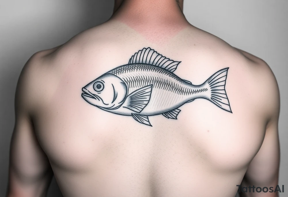 Fish  on the outside of your fist tattoo idea