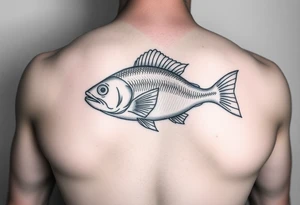 Fish  on the outside of your fist tattoo idea