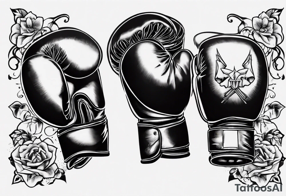 pair of boxing gloves tattoo idea