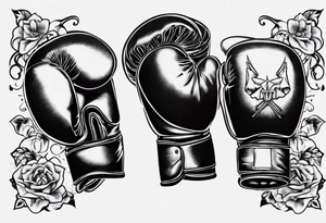 pair of boxing gloves tattoo idea