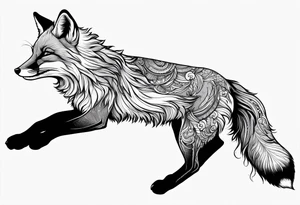 Fox leaping tattoo idea