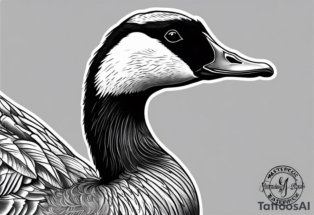 fighting canadian goose tattoo idea