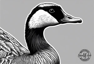 fighting canadian goose tattoo idea