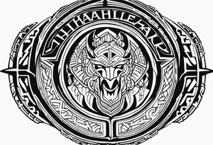 Valhalla berserker round shield tattoo idea