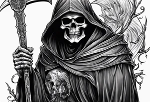 Grim reaper holding a ice tattoo idea