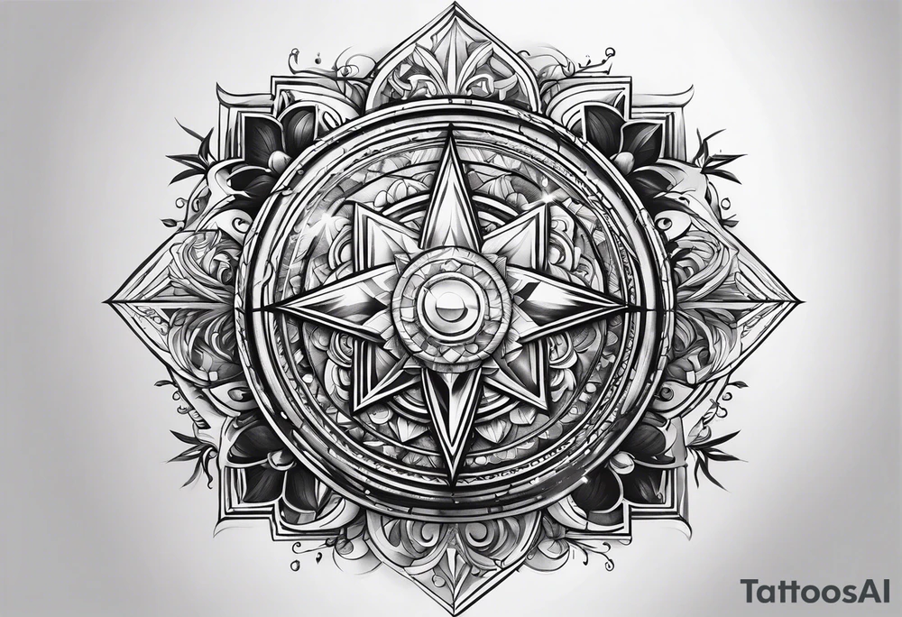prism dispersing light into spiritual rays tattoo idea