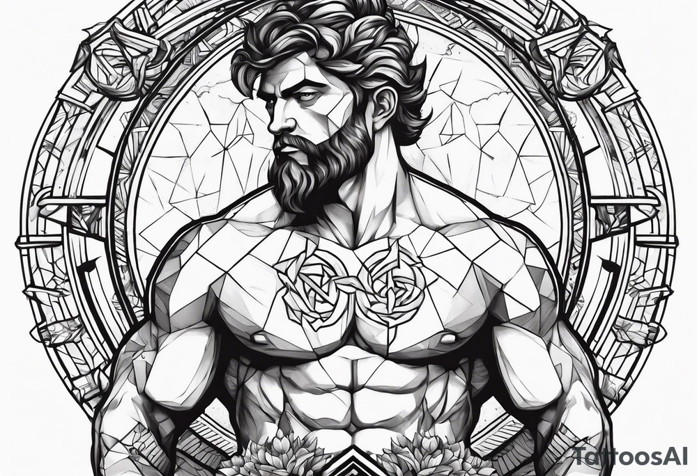 atlas holding the earth above his shoulders tattoo idea