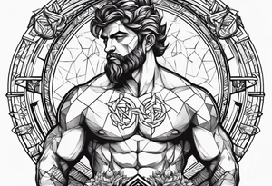 atlas holding the earth above his shoulders tattoo idea