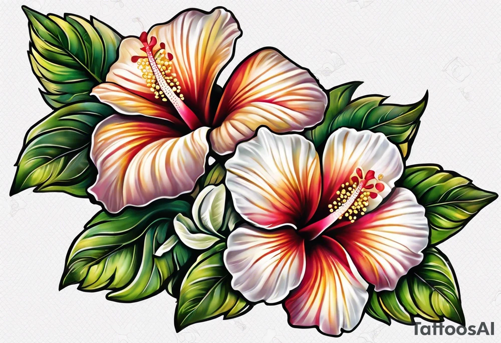 vines hibisco tattoo idea