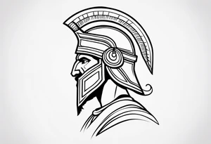 Ancient greek warrior symbol tattoo idea