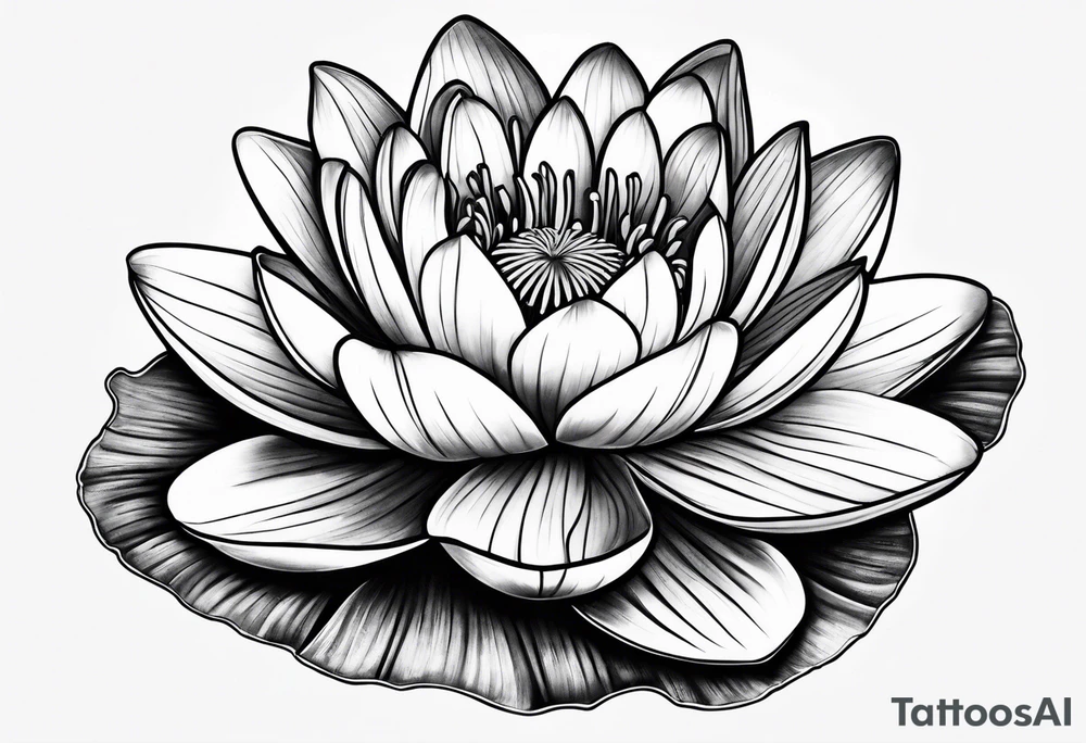 Violets, water lily tattoo idea