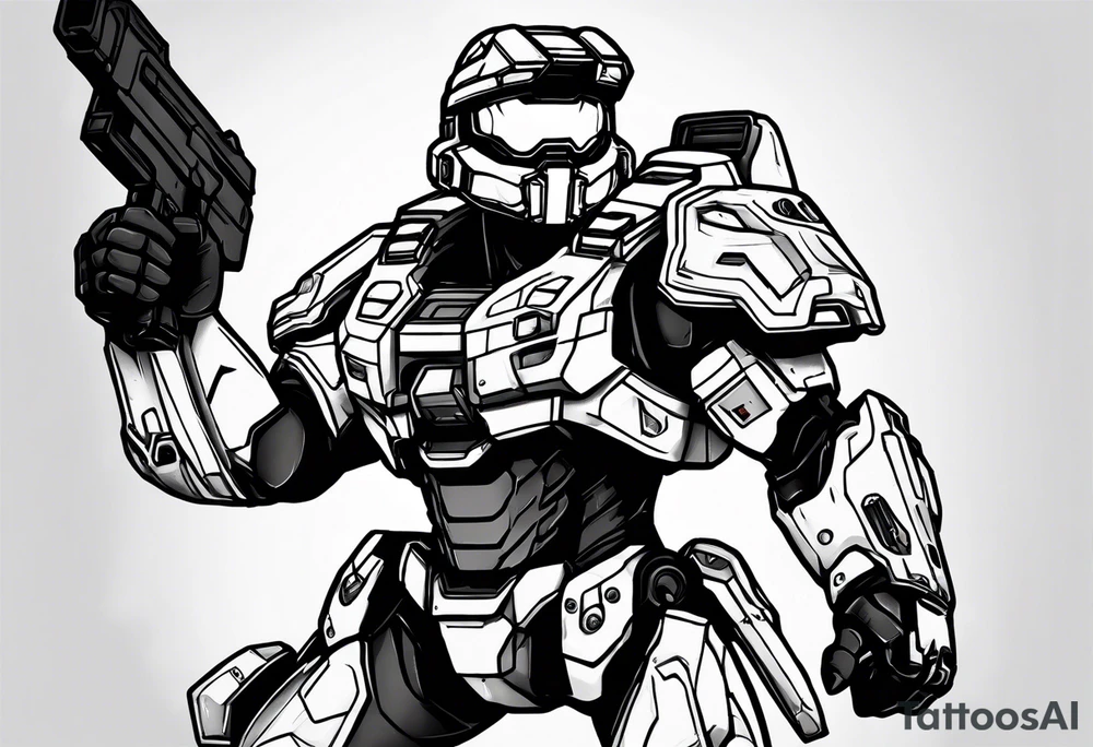 Halo Marine reaching for the sky tattoo idea