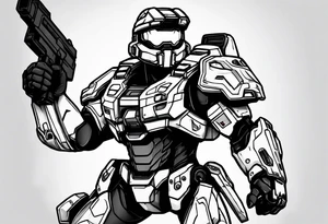 Halo Marine reaching for the sky tattoo idea