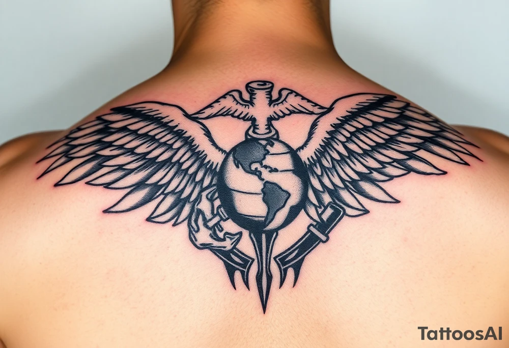 Operation Iraqi freedom combat marine veteran tattoo idea