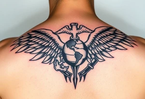 Operation Iraqi freedom combat marine veteran tattoo idea