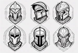 spartan soldier sleeve linework fine line linework tattoo idea