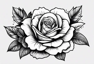 Rose on a mountain tattoo idea