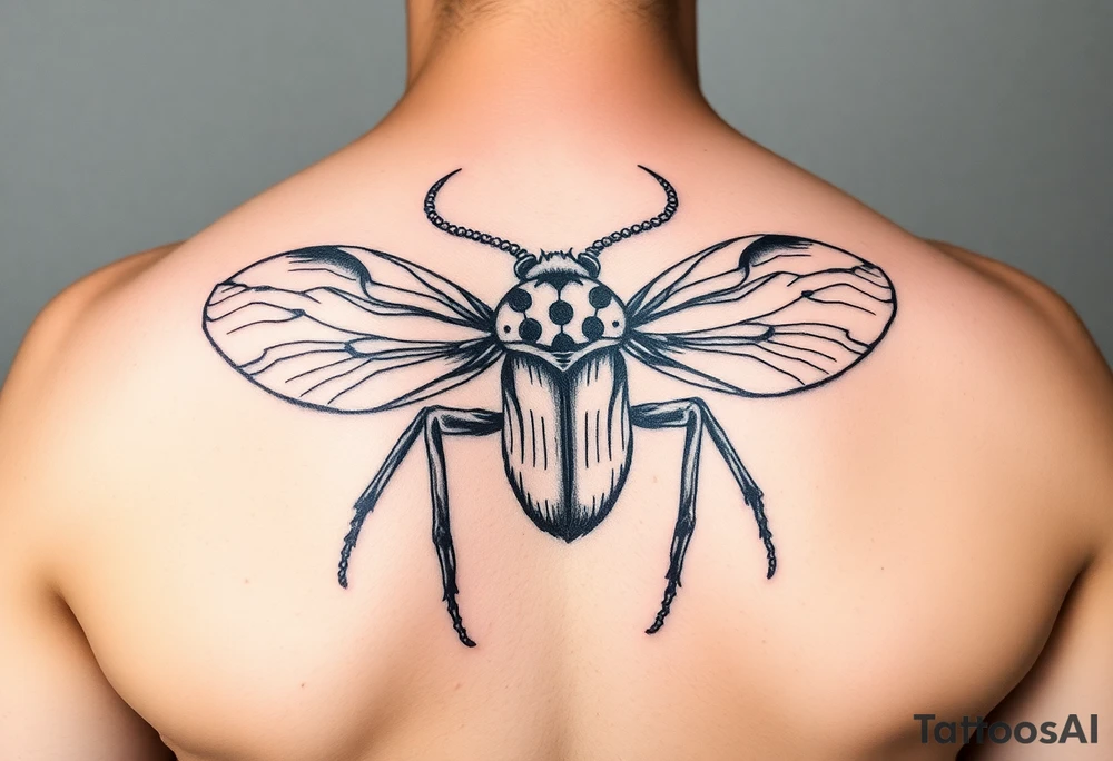 Land of giant bugs tattoo idea