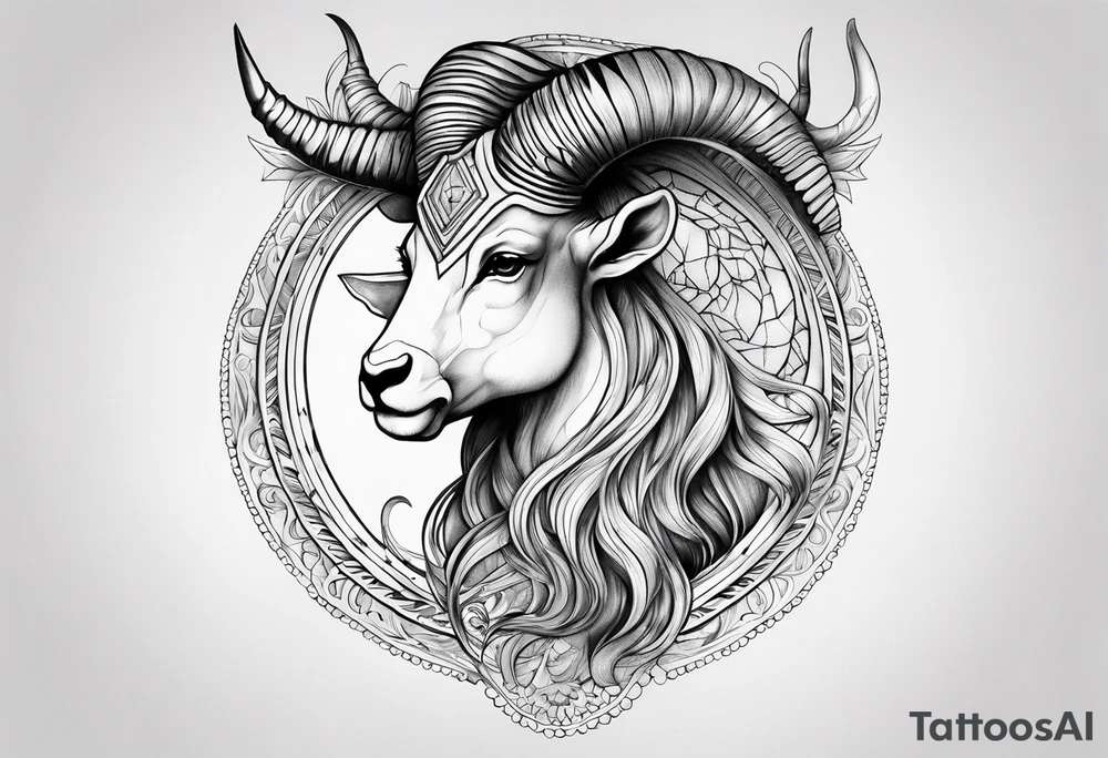 Fineline Capricorn tattoo idea