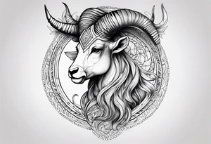 Fineline Capricorn tattoo idea