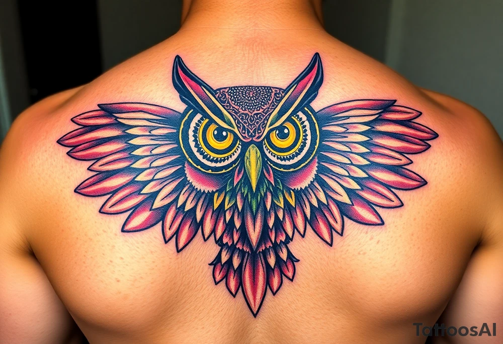 Majestic owl tattoo idea