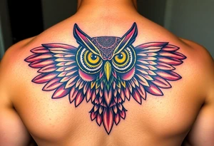 Majestic owl tattoo idea