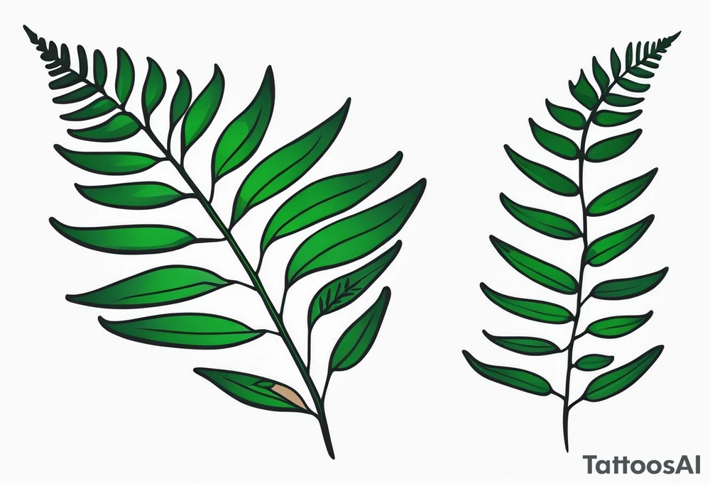 Fern leaf tattoo idea