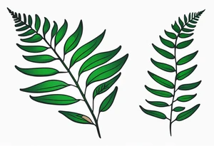 Fern leaf tattoo idea