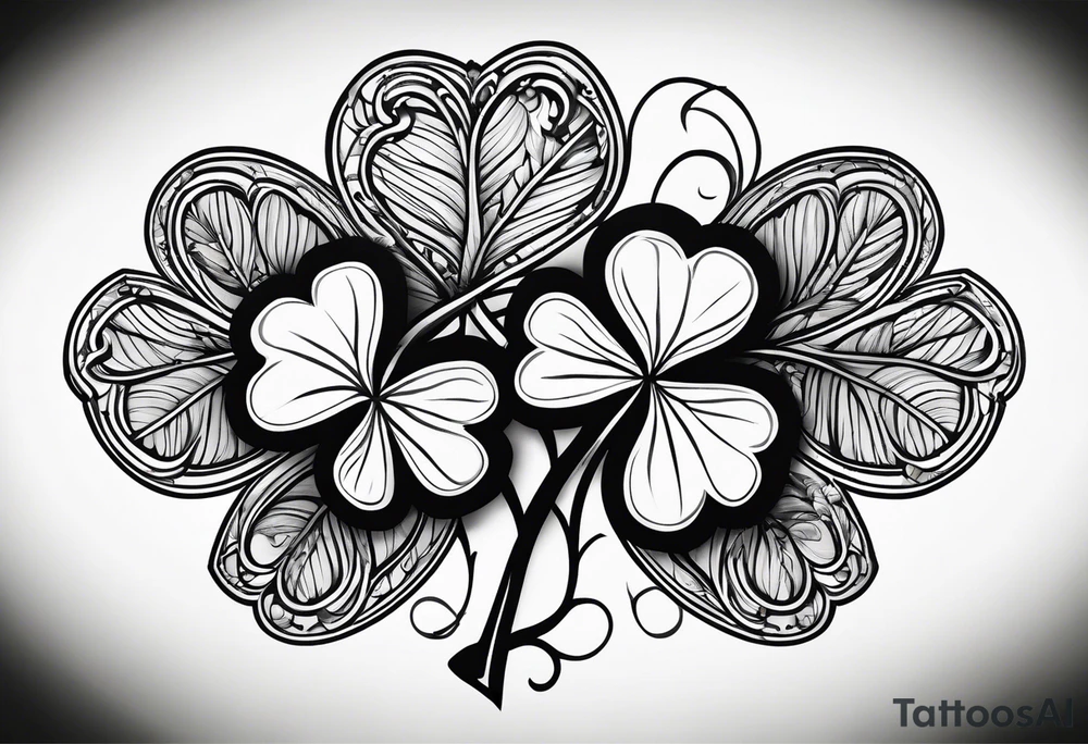 a single three leaf clover with vine tattoo idea a single three leaf clover with vine tattoo idea