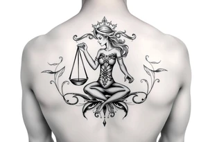 lady libra tattoo idea