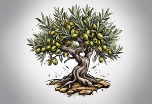 olive tree tattoo idea