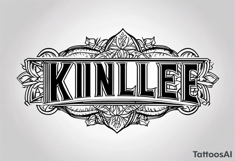Kinlee name logo tattoo idea