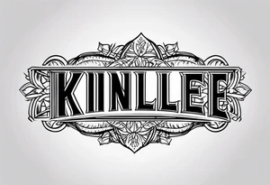 Kinlee name logo tattoo idea