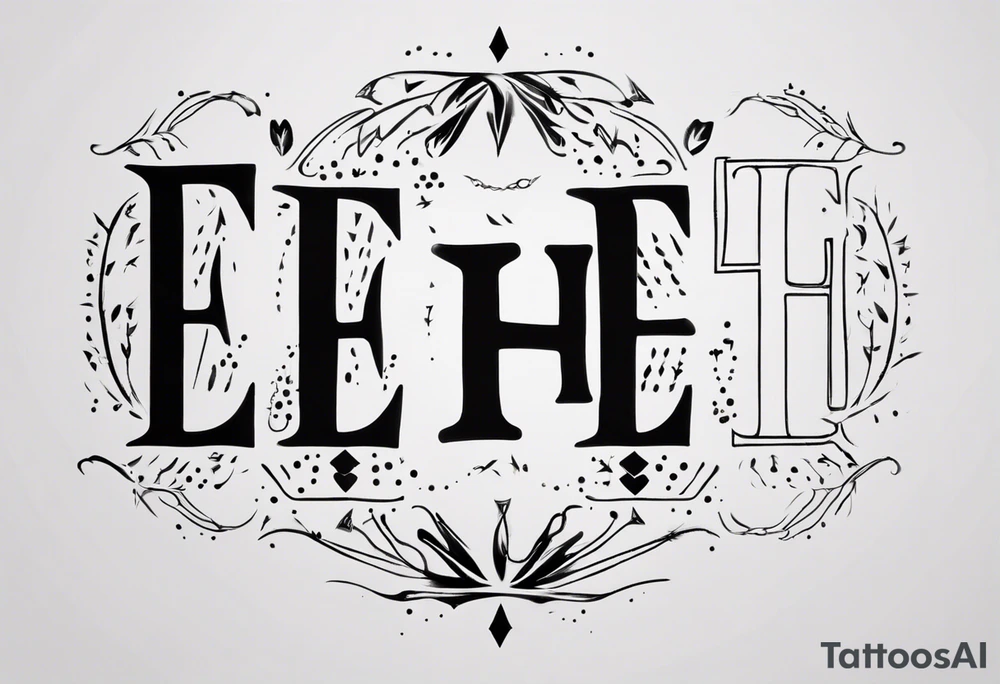 combining the letters E and H tattoo idea