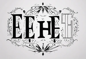 combining the letters E and H tattoo idea