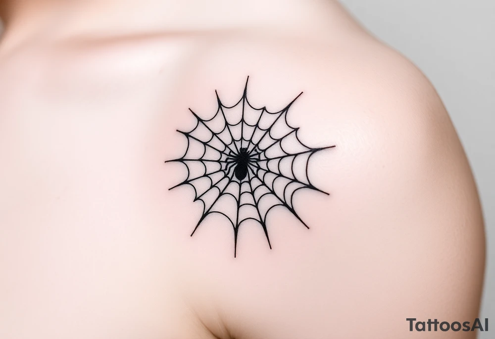 Spider web tattoo idea
