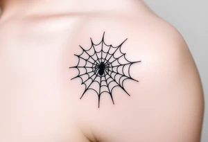 Spider web tattoo idea