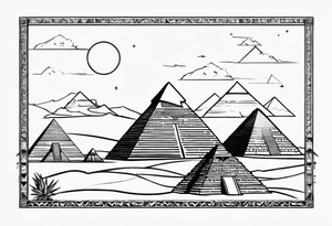 african egyptian pyramids tattoo idea