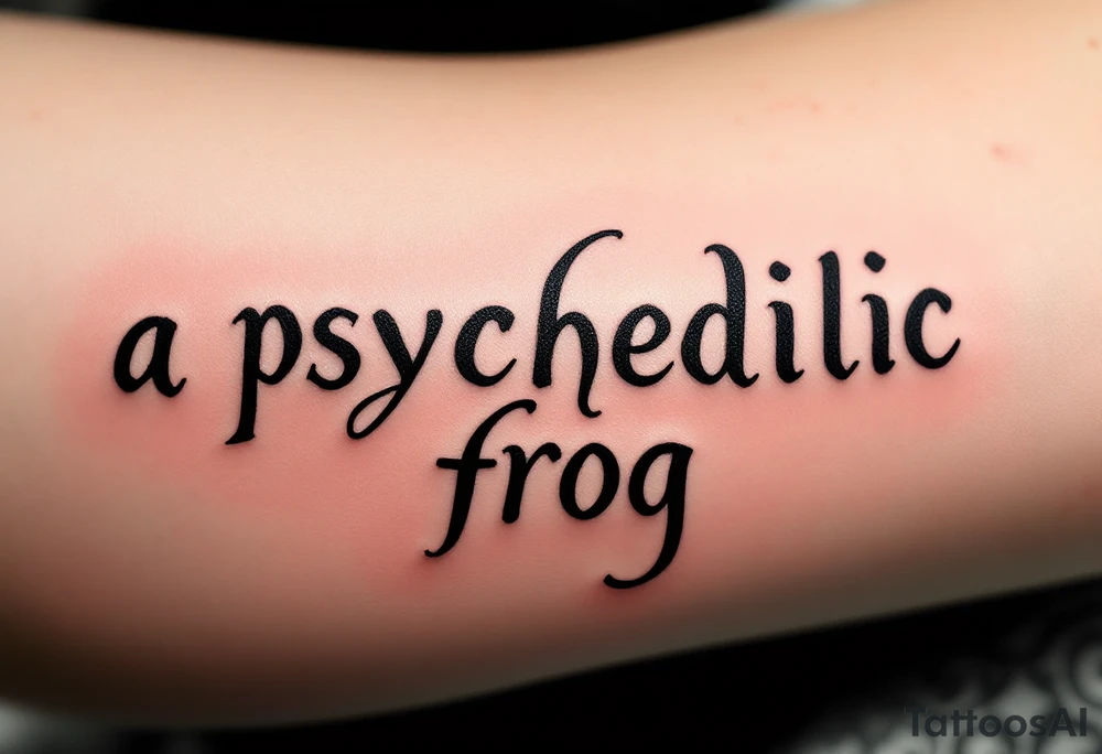 a psychedelic frog tattoo idea