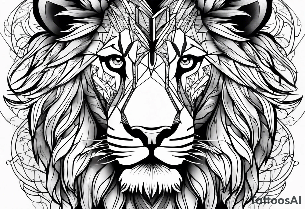 Lion head tattoo idea