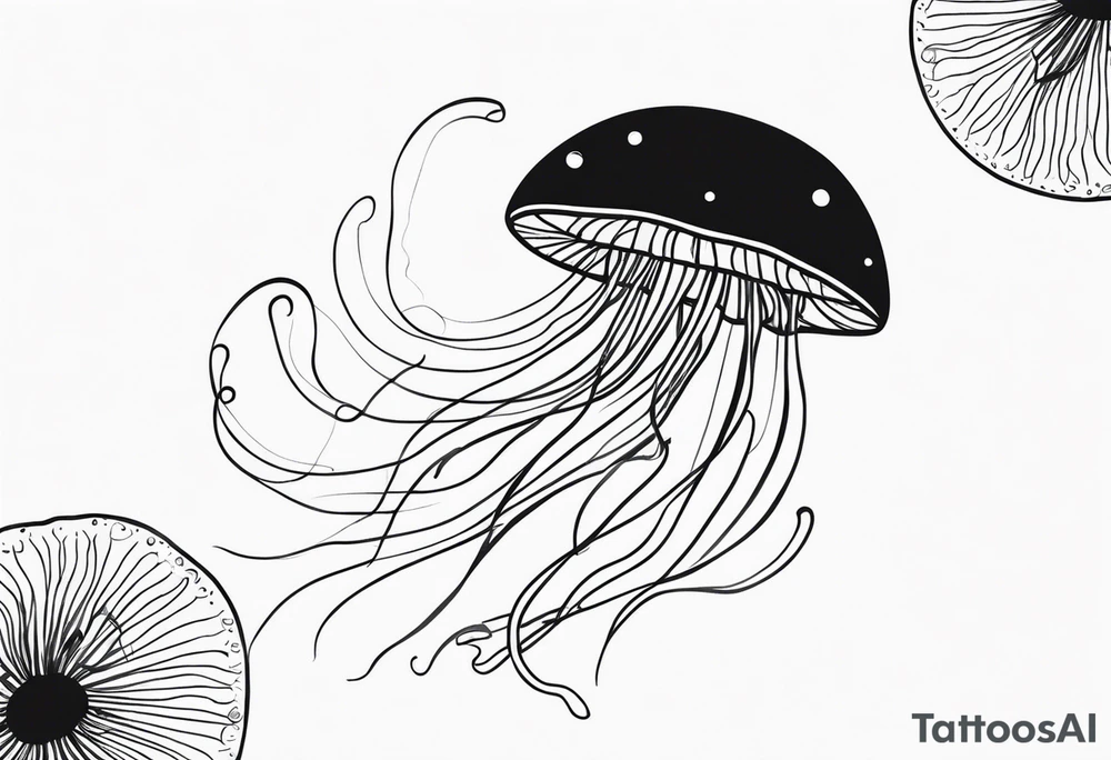 Playful Jellyfish tattoo idea