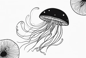 Playful Jellyfish tattoo idea